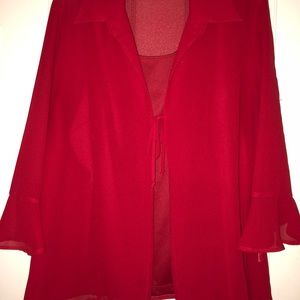 XL Cato 3/4 sleeve blouse with cami